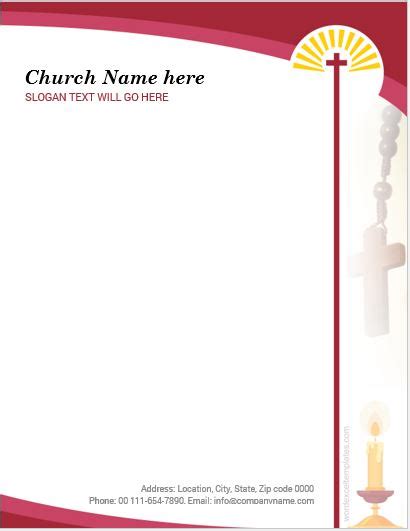 church letterhead template free download